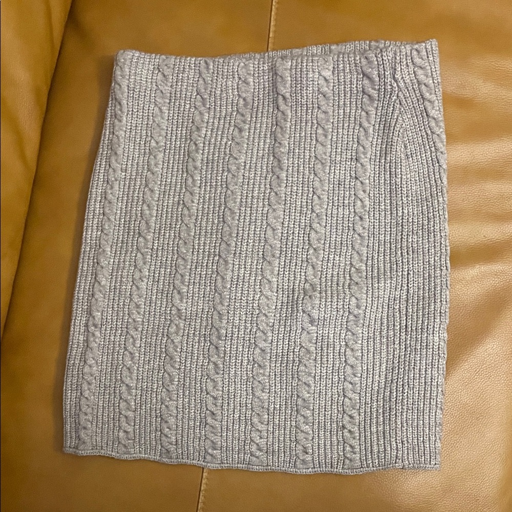 Gray Cable Knit Skirt